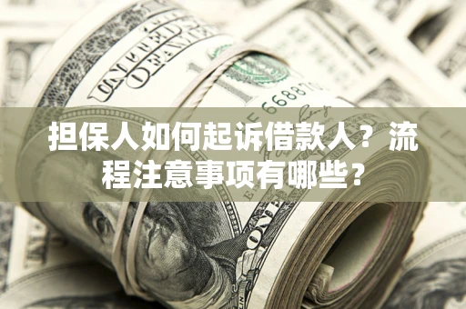 济南担保人如何起诉借款人？流程注意事项有哪些？