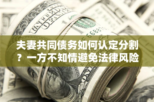 济南夫妻共同债务如何认定分割？一方不知情避免法律风险必看！